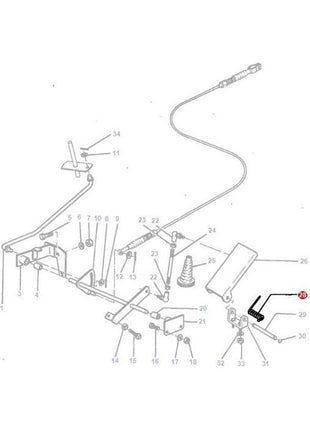 Massey Ferguson - Spring Foot Throttle - 1425680M1 - Farming Parts