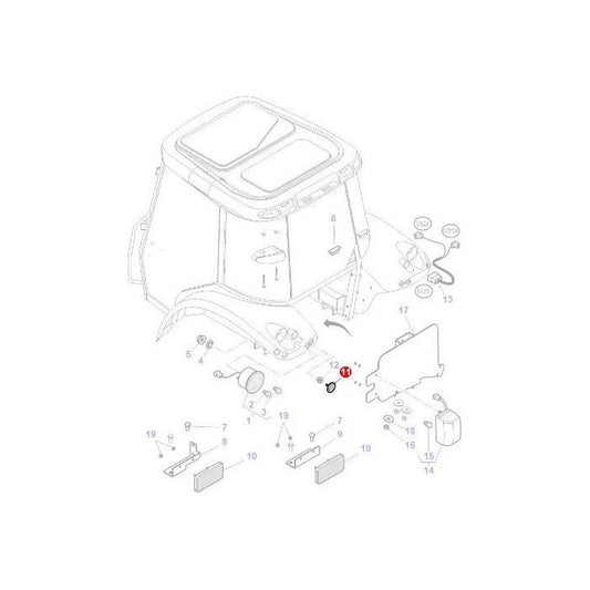 Massey Ferguson - Reflector - 4271028M1 - Farming Parts