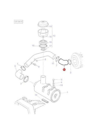 Massey Ferguson - Hose Air Filter - 3618841M1 - Farming Parts