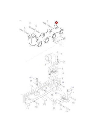 Massey Ferguson - Exhaust Manifold - V836755257 - Farming Parts