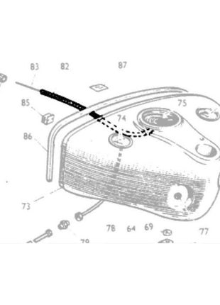 Massey Ferguson - Tacho Drive Cable - 890232M91 - Farming Parts