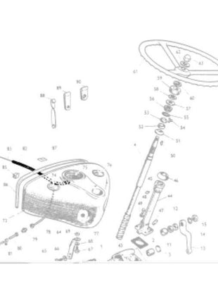 Massey Ferguson - Tacho Drive Cable - 890232M91 - Farming Parts