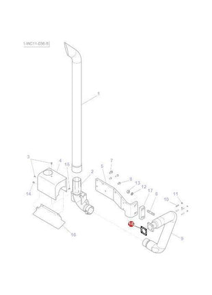 Massey Ferguson - Exhaust Gasket - 4349251M1 - Farming Parts