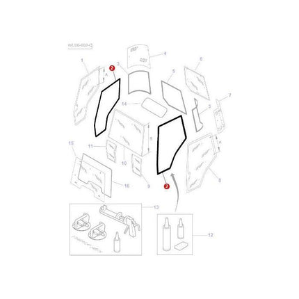 Massey Ferguson - Door Seal - 4272776M1 - Farming Parts