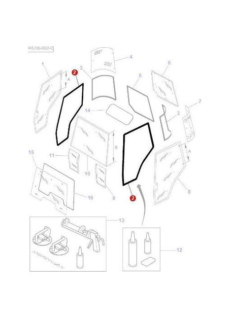 Massey Ferguson - Door Seal - 4272776M1 - Farming Parts