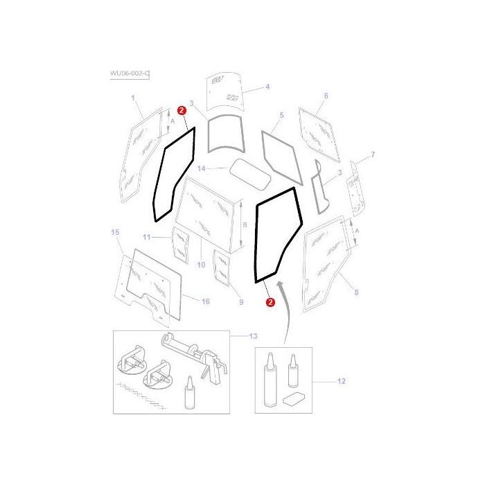 Massey Ferguson - Door Seal - 4272776M1 - Farming Parts