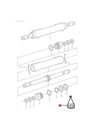 Massey Ferguson - Seal Kit Steering Cylinder 4WD - 3484624M92 - Farming Parts