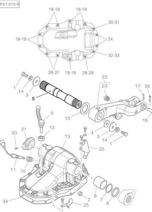 Massey Ferguson - Cross Shaft - 3715661M2 - Farming Parts