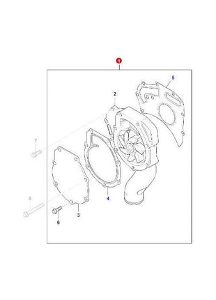 Massey Ferguson - Water Pump - 4226951M91 - Farming Parts