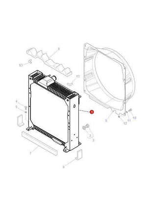 Massey Ferguson - Radiator - 4279987M4 - Farming Parts