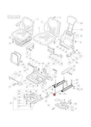 Massey Ferguson - Adjustment Rail Set - F716501030050 - Farming Parts