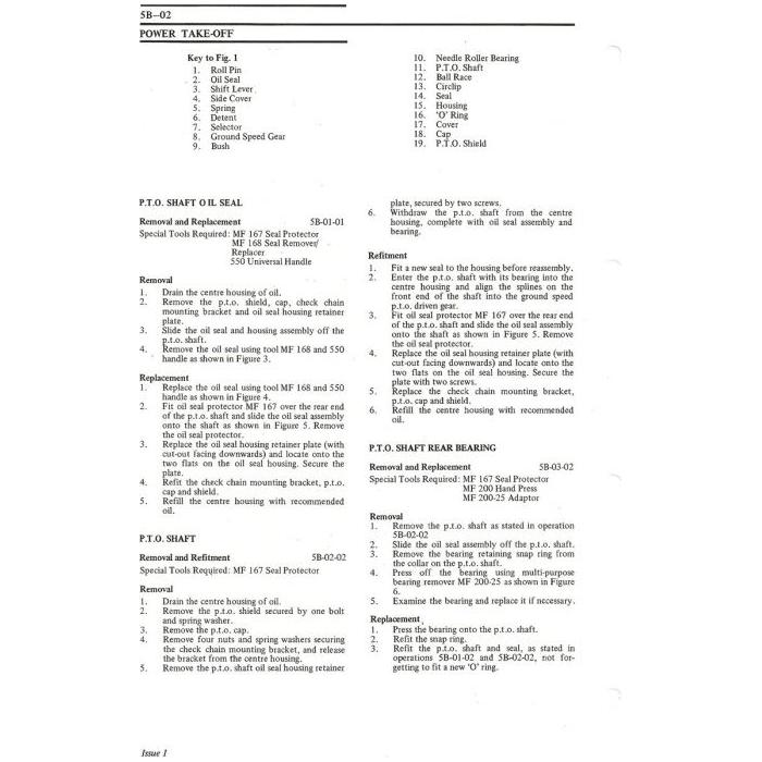 Massey Ferguson - 185 Workshop Manual - 819450M1 - Farming Parts