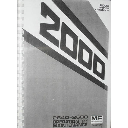 Massey Ferguson - 2600 Series Operators Manual - 1646296M2 - Farming Parts