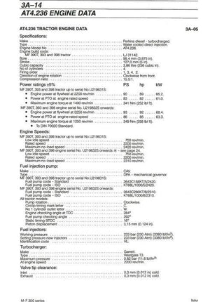 Massey Ferguson - 300 Series Workshop Manual - 1856558M8 - Farming Parts