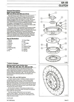 Massey Ferguson - 300 Series Workshop Manual - 1856558M8 - Farming Parts