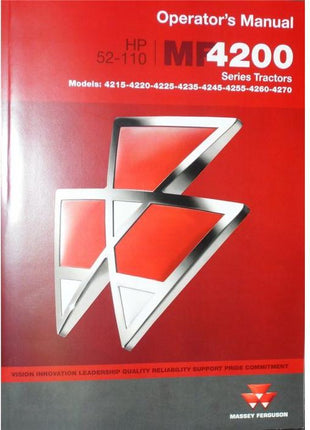 Massey Ferguson - 4200 Series Operators Manual - 1857014M4 - Farming Parts