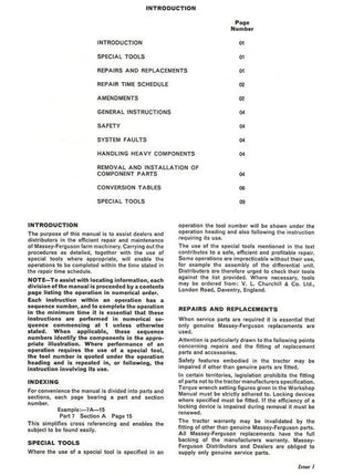 Massey Ferguson - 500srs Workshop Manual - 1856072M2 - Farming Parts