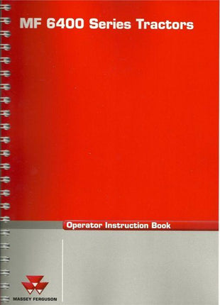 Massey Ferguson - 6400 Series Operators Manual - 3378434M4 - Farming Parts