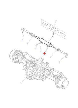 Massey Ferguson - Steering Cylinder - 7302463402 - Farming Parts