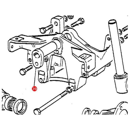 Massey Ferguson - Axle Pin - 183221M1 - Farming Parts