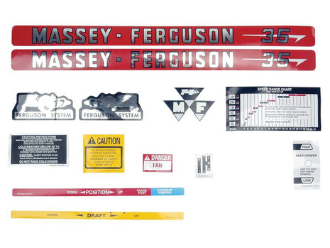 Decal Set - Massey Ferguson 35 | Sparex Part No.S.60007