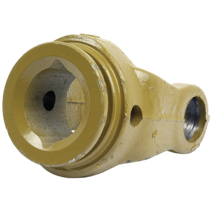 The Sparex PTO Tube Yoke (U/J Size: 23.8 x 61.2mm) features a yellow metal finish with a hollow center, multiple holes, and a textured surface, specifically designed to fit AW20/W2200 specifications.