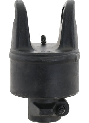 Close-up of a black, cylindrical PTO Over-Running Clutch (U/J Size: 27 x 74.5mm) with a split forked top, possibly a component used in German Series machinery or automotive applications. This Sparex part has a 1 3/8''-6 Spline and is identified as S.6045.