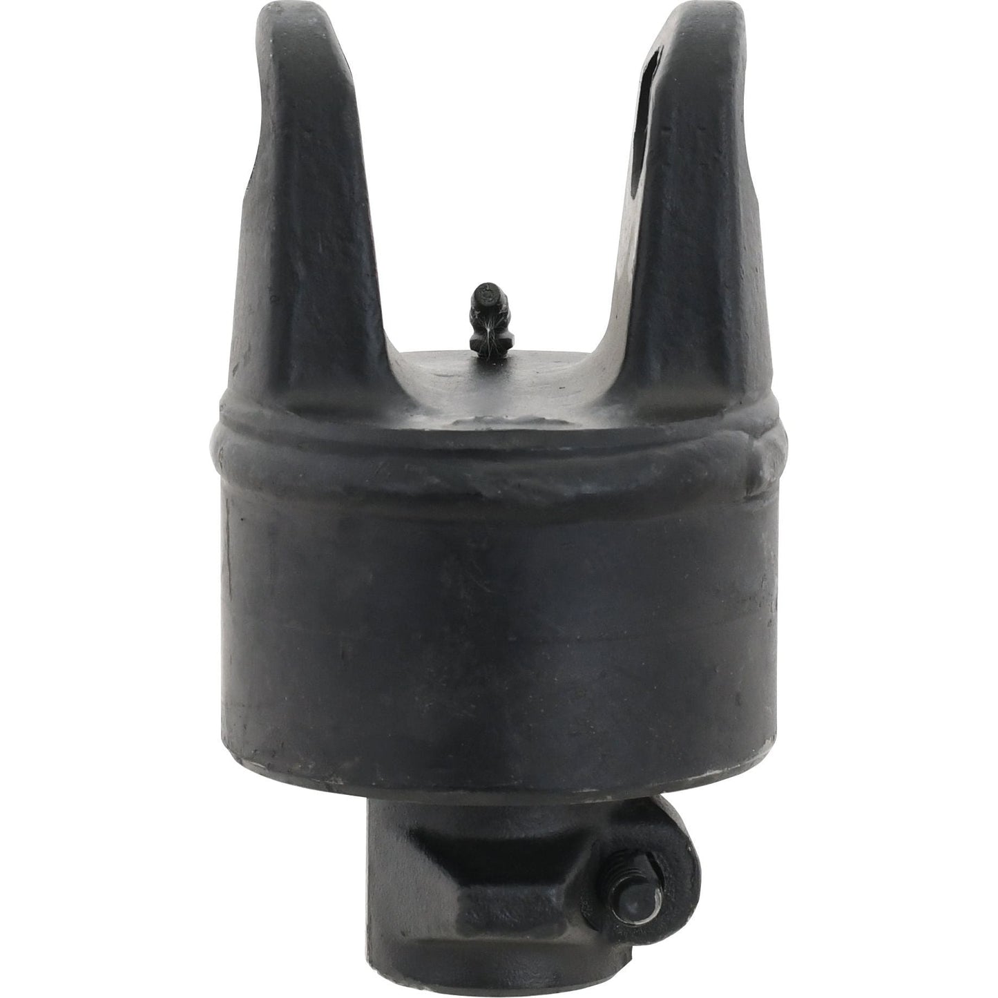 Close-up of a black, cylindrical PTO Over-Running Clutch (U/J Size: 27 x 74.5mm) with a split forked top, possibly a component used in German Series machinery or automotive applications. This Sparex part has a 1 3/8''-6 Spline and is identified as S.6045.