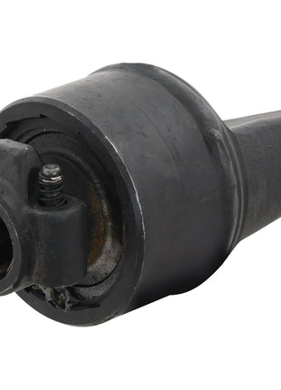 The Sparex PTO Over-Running Clutch (U/J Size: 27 x 74.5mm) with a 1 3/8''-6 Spline (S.6045), featuring a cylindrical body with a robust black metal construction, a protruding nozzle, and a side hole, is ideal for integration in the German Series.