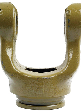 A Sparex PTO Tube Yoke (part no. S.6060) with a star profile and dimensions of 51 x 37mm, designed for transferring rotational motion in mechanical systems and matching the AW24/W240 Universal Joint size of 35 x 106.5mm, featuring a brownish finish.