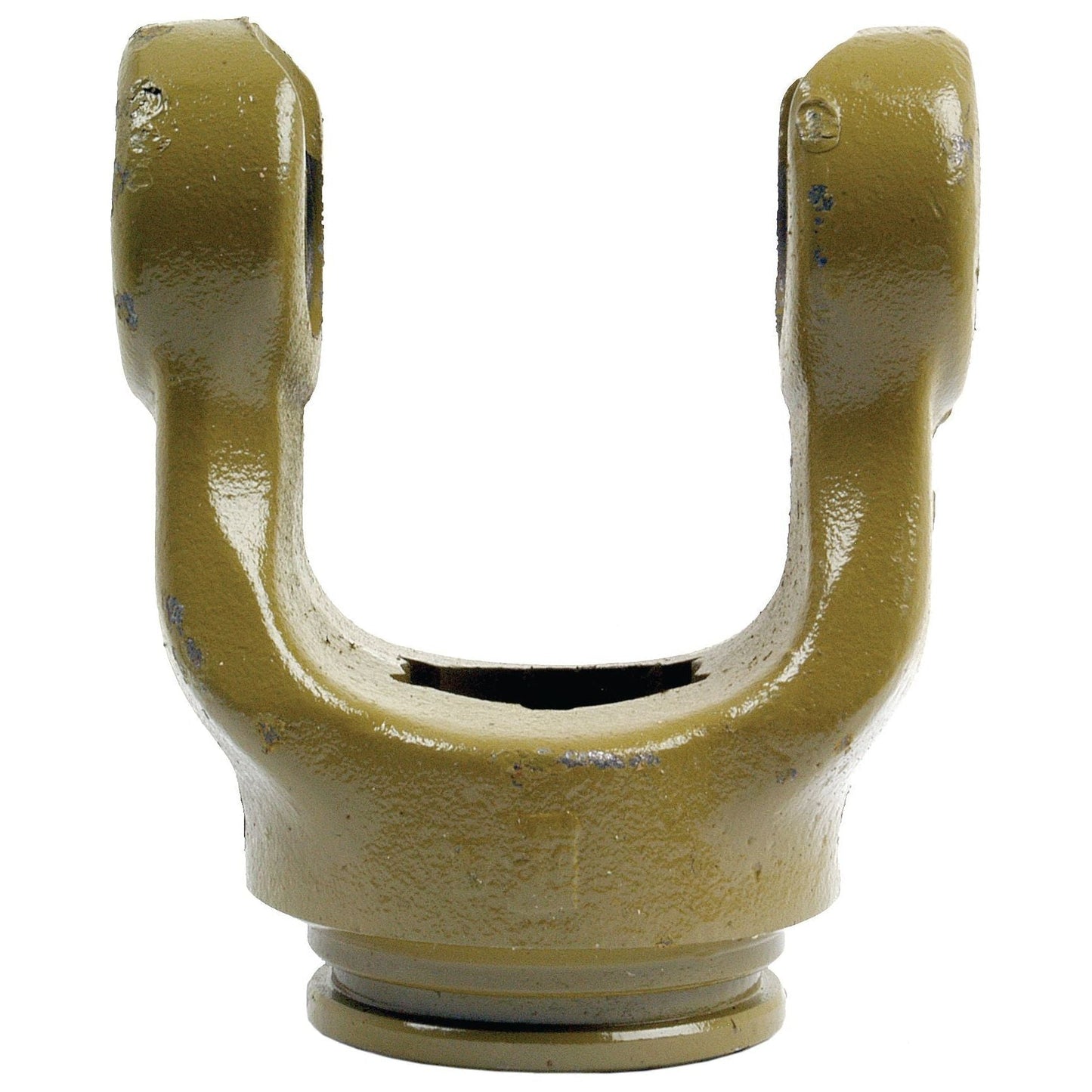 A Sparex PTO Tube Yoke (part no. S.6060) with a star profile and dimensions of 51 x 37mm, designed for transferring rotational motion in mechanical systems and matching the AW24/W240 Universal Joint size of 35 x 106.5mm, featuring a brownish finish.