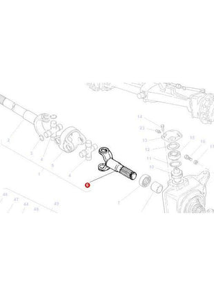 Massey Ferguson - Front Axle Fork - 3764011M1 - Farming Parts