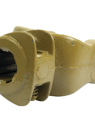 A metallic, yellow-orange PTO Yoke - Quick Release (U/J Size: 30.2 x 79.4mm) with a cylindrical, hollow end and gear-like internal ridges from the Sparex PTO Series AB5/A5 (Sparex Part No.S.6118) rests on a white background.