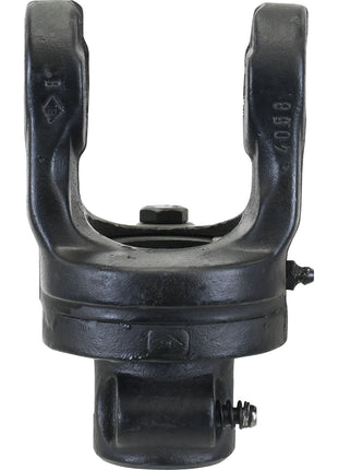 A black, U-shaped PTO Shearbolt Clutch with a central bolt and threaded hole, likely part of the Sparex S.6154 machinery coupling system. It is sized at 32 x 76mm and features a 1 3/8''-6 spline connection.