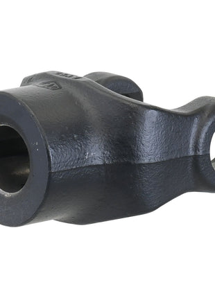 The Sparex PTO Yoke - Keyed Yoke (Sparex Part No.S.6192) is a black metal component from the PTO Series, featuring cylindrical ends with an interior circular hole on one end and a smaller circular hole on the other. It is designed for compatibility with Universal Joint applications and has specifications of U/J Size: 22 x 54.8mm, Bore Ø1'', and Key Size: 1/4''.