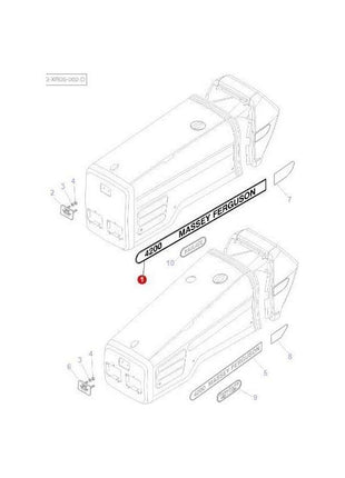 Massey Ferguson - Decal Right Hand - 3807921M1 - Farming Parts