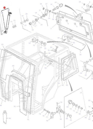 Massey Ferguson - Rear Window Strut - 3384671M1 - Farming Parts