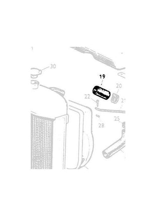 Massey Ferguson - Top Radiator Hose - 827496M1 - Farming Parts