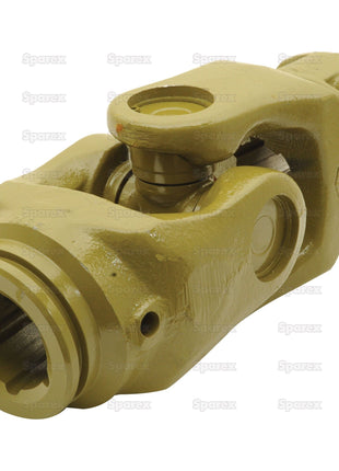 The Sparex PTO Coupling (U/J Size: 32 x 76mm) in yellow, featuring visible pivot mechanisms and connection points, serves as a suitable alternative to 117844 within the PTO Series AW35/W2400.