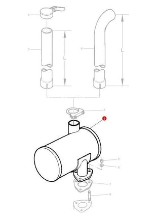 Massey Ferguson - Silencer - 3388432M2 - Farming Parts