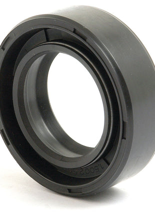 The Sparex Imperial Rotary Shaft Seal, measuring 1 1/2'' x 2 1/2'' x 3/8'' (Sparex Part No. S.65670), is a black rubber oil seal featuring a central bore and surrounding lip. It is commonly used in machinery to prevent leakage of lubricants and contaminants. Compatible with Ford New Holland equipment, this seal ensures reliable performance in demanding applications.