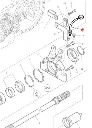 Massey Ferguson - PTO Sensor Cable - 6631692A1,3550710M91 - Farming Parts