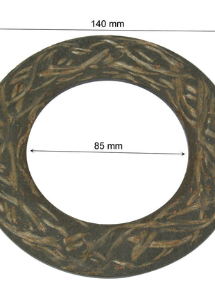 Round, decorative Sparex S.6677 ring with an outer diameter of 140 mm and an inner diameter of 85 mm, featuring a woven pattern design.