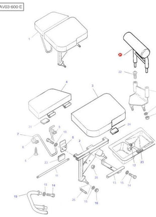 Massey Ferguson - Back Rest - 3779638M1 - Farming Parts