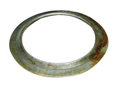 A weathered, metallic circular object with an irregular surface, reminiscent of a vintage Steering Column Seat (Sparex Part No.S.67050) from a Massey Ferguson tractor, set against a plain white background.