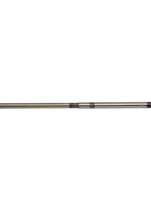 The PTO Shaft - S.67130 by Sparex is a long metal rod featuring splines along its length, with a threaded section on one end and a flanged section near the other.