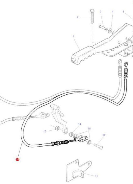 Massey Ferguson - Handbrake Cable - 3596772M92 - Farming Parts