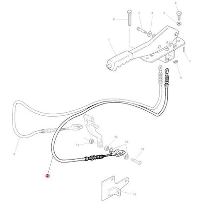 Massey Ferguson - Handbrake Cable - 3596772M92 - Farming Parts