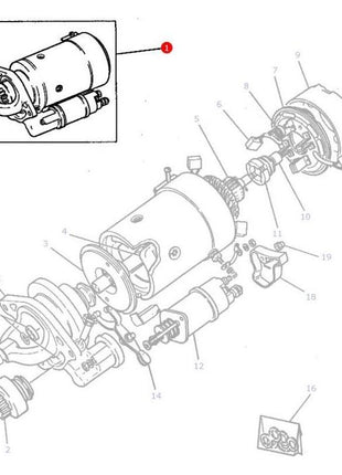 Massey Ferguson - Starter Motor - 3597426M3 - Farming Parts