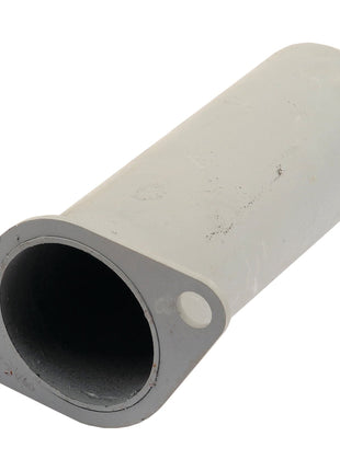 A gray cylindrical metal pipe with a flange on one end featuring two holes for mounting, perfect as a Sparex PTO Cap replacement, specifically the Sparex Part No. S.68355.